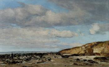 尤金 佈丹 Trouville, Greve at Rochers